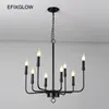 Lustres Moderno Rústico Cobre Vela Candelabro Candelabro 8-Light E14 Soquete Simples Corrente Elegante Para Jantar Sala De Estar Foyer