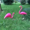 Dekoracje ogrodowe 1 para realistyczna duża różowa i czerwona flaming dekoracja ogrodowa trawnik figurka podwórza użytka grubość imprezowa