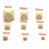 Beads 1 Pack Natural Color 10-20mm Wood Unfinished Faceted Geometric Octagonal Wooded Loose Spacer For DIY Jewelry Crafts