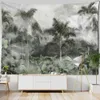 Tapestries Tropical Botanical Garden Tapestry Wall Hanging Bohemian Style Natural Landery Palm Tree Wall Art Eesthetic Decor R230713