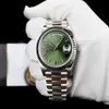 TOP A FACTORY montres-bracelets en saphir 42mm Diamond Dial BP Factory Maker Or blanc Day-Date 40 Green Roman 228239 Sapphire Automatique253D