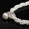 Pendant Necklaces Charm White Pearl Twist Choker Wedding Necklace Woman's Simple Elegant Jewelry Trendy Bridal Birthday Banquet Accessories