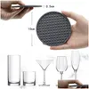 Mats Pads Sile Wine Coasters Round Shaped Pyramid Cup Coaster Soft Tabletop Protection For Drinking Glasses Drop Delivery Home Gar Dh7By