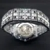 Andra klockor lyxig automatisk klocka för män hiphop diamant skelett mekanisk relogio masculino is ut vattentät man släpp 230714