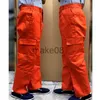 Pantalones de hombre 2022 estilo japonés Pantalones de entrenamiento resistentes al desgaste pantalones de algodón naranja pantalones casuales sueltos HIPHOP pantalones cargo de bolsillo para hombres J230714