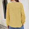 Damesblouses chiffon patchwork kanten blouse ronde hals bloemblaadje lange mouwen T-shirt effen kleur losse doorschijnende tops dameskleding