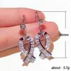 Stud Fancy Cross Design Dangle Earrings Fashion Ear Accessories for Women Party Delicate Earring Luxury Cubic Zirconia Jewelry 230714