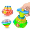 Spinning top worka okrągłe świetliste lekkie muzyka obrotowa gyro fidget spinner zabawki losowy kolor dzieci prezenty 230714