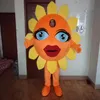 Güneş Ayçiçeği Maskot Kostüm Güzel Güneş Flowercospal karikatür hayvan karakteri Yetişkin Cadılar Bayramı Partisi Kostüm Karnaval Costume284L