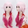 2019 japonais Anime coupable couronne GC Yuzuriha Inori perruque Cosplay élégant dames ombre rose violet double cheval wig1276Y