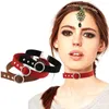 Choker Goth Flannel skórzane naszyjniki dla kobiet harajuku modne mężczyźni cosplay y2k akcesoria seksowna kołnierz egirls bohemian biżuteria