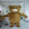 2019 Yüksek Kaliteli Maskot Yetişkin Boyut Karikatür Uzun Peluş Ted Brear Bear Maskot Kostüm Maskot Cadılar Bayramı Kostüm Noel Çılgın 216U