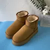 Women Winter Ultra 5854 4cm designer australiska plattformsstövlar för män riktiga läder varm ankel päls tossor lyxiga sko EU 34-43