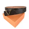 Top Qualitys Men Designers Belts Classic fashion luxury casual letter smooth buckle womens mens louiseitys viutonity leather belt width 3.8cm with Orange box