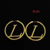 designer brand jewelry Earrings Fashion Womens Big Circle Simple Earring Jewelry Luxurys Designer Earrings Letter Stud Earring Wholesale 2306201BF