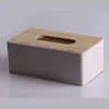 Tissue Boxes Napkins Wooden Tissue Holder Household Paper Towel Storage Box Removable Tissue Case mouchoirs Lagerung Boxes for Home Office R230714