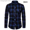 Chemises décontractées pour hommes Nouveaux styles au printemps et en automneFlannel Shirt Men Slim Fit Plaid Chemises décontractées à manches longues Chemises pour hommes Tendance T230714