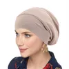 Ethnic Clothing Stretchy Women Satin Lining Chemo Cap Muslim Cotton Turban Hat Beanie Ladies Hair Loss Bonnet Islamic Hijab Headwe290W