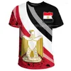 T-shirt da uomo 2023 Summer Egypt T-Shirt Bandiera della stampa 3D Moda casual Overszie Girocollo da donna