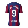 Nieuwe 23 24 LEWANDOWSKI FERRAN Voetbalshirts ANSU FATI RAPHINHA JOAO FELIX 2023 2024 PEDRI GAVI F. DE JONG barcelona thuis weg 3e voetbalshirt Heren kindertenue uniform