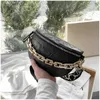 Waist Bags Cartoon Pattern Empaestic PU Leather Packs For Women Thick Chain Bag Female Cute Fanny Pack Wide Strap Crossbody 230713