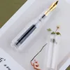 Fountain Pens Majohn Wancai Transparent Mini Pen Fine 0 5mm Nib Portable Palm Short Travel Resin Ink Writing Gift 230713