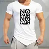 Męskie koszulki bieganie ukośny w dekolcie T-koszulka Mężczyźni bawełniana fitness Slim Fit Sports T-shirt T-TES Letnie rajstopy Gym Ubranie L230713