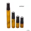 زجاجات التعبئة 5pcs/pack 2ml l 5ml 10ml واضحة المصغرة لكل زجاجة زجاجة مستحضرات التجميل الفارغة عينة اختبار قارورة رقيقة العنبر تسليم DH4AP