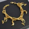 Braccialetti con ciondoli Diana Baby Color oro e rame lunare per le donne Regalo di fidanzamento di alta qualità Gioielli di moda Vendita al dettaglio all'ingrosso