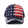 Other Home Textile Fashion Rivet Baseball Cap Trump President Election Hat Diamond Bling Sport Ball Snapback America Flag Sun Drop D Dhjrq