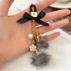 Sleutelhangers Est Luxe Bal Kroon Voor Vrouwen Tas Charm Hanger Mode Strik Sleutelhangers Auto Sleutelhanger Creatieve Ring