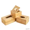 Caixas de lenços de papel Guardanapos de bambu Titular da caixa de papel de armazenamento Caixa de papel de armazenamento Tampa da caixa de lenços de carro guardanapos de madeira Hol R230714