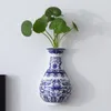 Vases Blue White Porcelain Vase Glass Railings For Ceremony Wall-mounted Ornament Ceramic Flower Railing Container Ceramics