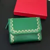Designer Classic Men's and Women's Wallet Fold Simple Light Luxury Cowhide Kort plånbok Original Case Card Holder Läderplånbok Kortpåse