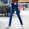 Pantalons pour hommes en gros 2023 mode décontracté jean moulant hommes Denim Hip Hop mince droite garçons coréen à la mode noir Long crayon