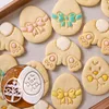 Baking Moulds Easter Egg Cookie Cutter Embosser Mold Chick Fondant Biscuit Tools Happy Party DIY Decoration