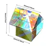 PRISMS RGB تشتت المنشور مع مربع الورق مربع الزجاج البصري PRISM فيزياء هدية COMBINER الزجاج PRISM ديكور المنزل لتدريس طيف الضوء 230714