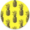 Gul ananas rund mus dyna spel mus matta vattentät cirkulär mus dyna icke-halkgummibasmuspador 7.9x0.12 i
