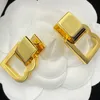 Flashy Designer Earrings Chic Charm Stud Earring Gold Eardrop Classic Retro Classy Earrings Party Jewelry With Box Package