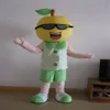 Lemon Boy Mascot Costumes Animated Theme Lemon Fruit Man Cospaly Cartoon Mascot Character Halloween Carnival Party Costume309J