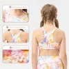 Ebb Girls' Printed Yoga Exercise Vest with A Cool Feeling and Skin Friendly Dance Training Run Fitness Suit for Children