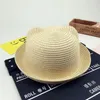 Chapeaux à large bord Chapeaux seau Oreille de chat mignon Respirant à bord incurvé Chapeau d'été pour enfants Casquettes de protection solaire Casquette fille Chapeau de soleil Chapeau de plage Chapeau de paille en papier Trave 230713