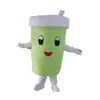 Professionele Green Cup Mascot Kostuum Halloween Kerst Fancy Feestjurk Stripfiguur Pak Carnaval Unisex Volwassenen Outfit258m