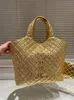 Icare Maxi compras de gran tamaño Tote bag bolsos de diseñador 2 piezas Cartera de piel de cordero acolchada para mujer bolso de viaje Bolso de hombro bolsos de compras cuero arrugado brillante