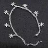 Anklets allergi gratis rostfritt stål ankelarmband för kvinnor Pentakel kärlekshjärta charm på benflickor fotkedjor Anklet smycken 230607