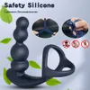 Vibrators Male Prostate Massager Vibrator 360Rotate Anal Plugs Penis Ring Butt Plug Wireless Control Sex Toy for Men Masturbator 230714