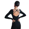 Camisas activas para mujeres fitness tops con falsas almohadillas de entrenamiento de ejercicios de entrenamiento gym t sport yoga corriendo caminata de manga larga T21