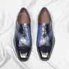 Men's Lace-Up Dress Genuine Patent Leather Oxfords Office Formal Shoes for Men Crocodile Pattern Wedding Party Footwear b