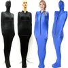 Black and Blue Lycra Spandex Mummy Suit Costumes With internal Arm Sleeves Unisex Sexy Tights Body Bags Sleepsacks Catsuit Costume2968