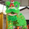 Traje de la mascota de la danza del león para adultos Pilares de 2 jugadores Cultura china kungfu Wushu Festival de primavera Evento de carnaval de vacaciones Weding Birthd281f